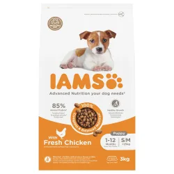 IAMS Advanced Nutrition Puppy Small / Medium Breed mit Huhn - Sparpaket: 2 x 3 kg