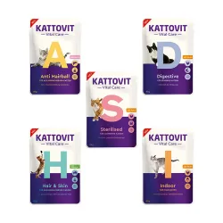 Kattovit Vital Care Probierpaket - Sparpaket: 100 x 85 g (5 Sorten)