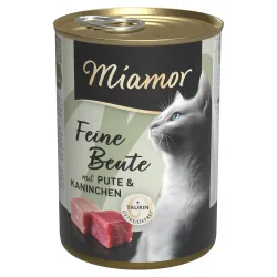 Sparpaket Miamor Feine Beute 24 x 400 g - Pute & Kaninchen