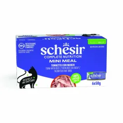 Schesir Complete Nutrition Filet in Gelee 6 x 50 g in Dosen - Thunfisch mit Rindfleisch