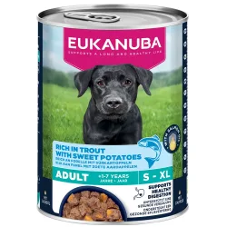 Eukanuba Adult Reich an Forelle mit Süsskartoffeln - Sparpaket: 12 x 400 g