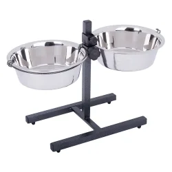 Hundebar inklusive 2 Edelstahlnäpfe - Sparset: 4 x 2,8 l