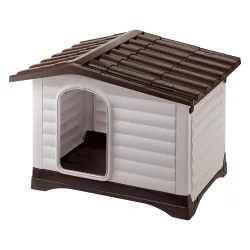 Ferplast Kunststoffhundehütte Dogvilla - Grösse 90: B 88 x T 72 x H 65 cm