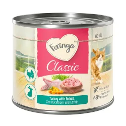 Sparpaket Feringa Classic Meat Menü 24 x 200 g - Kaninchen & Truthahn