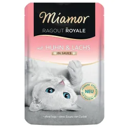Sparpaket Miamor Ragout Royale in Sosse 22 x 100 g - Huhn & Lachs