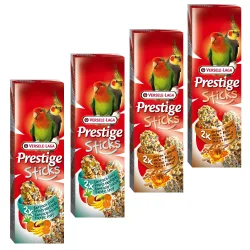Mixed Pack Versele-Laga Prestige Sticks Grosssittiche - 4 x 2 Sticks (560g)