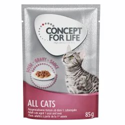 Concept for Life All Cats Adult - Als Ergänzung: 12 x 85 g Concept for Life All Cats in Sosse