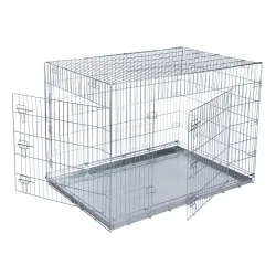 Zimmerkäfig Double Door mit Kuschelkissen - B 55 x T 78 x H 61 cm