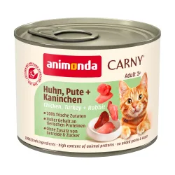 Sparpaket animonda Carny Adult 24 x 200 g - Huhn, Pute & Kaninchen