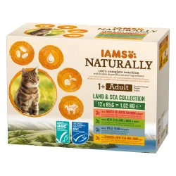 IAMS, IAMS Naturally Adult Cat Land & Sea Collection - 48 x 85 g
