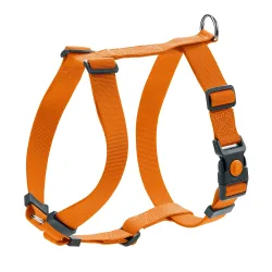HUNTER Set: Geschirr London Vario Rapid + Führleine London, orange - Geschirr Grösse M + Leine 200 cm / 15 mm