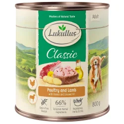 Sparpaket Lukullus Naturkost 24 x 800 g - Adult Geflügel & Lamm (getreidefrei)