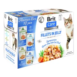 Brit Care Cat Fillets in Jelly 12 x 85 g  - Flavour box