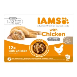 IAMS Advanced Nutrition Kitten Huhn in Sauce - 12 x 85 g