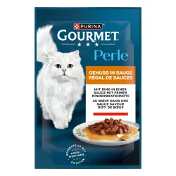 Sparpaket Gourmet Perle Genuss in Sosse 52 x 85 g - Rind