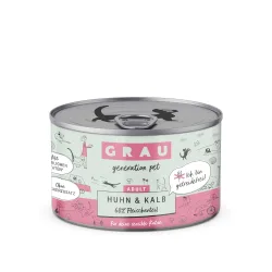 Sparpaket GRAU Adult Getreidefrei 12 x 200 g - Huhn & Kalb