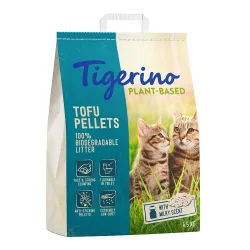 Tigerino Plant-Based Tofu Katzenstreu ? Milch-Duft - Sparpaket: 3 x 11 l (13,8 kg)