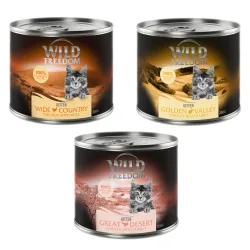 Wild Freedom Kitten 6 x 200 g Mixpaket: 2xWild Desert, 2xWide Country, 2xGolden Valley