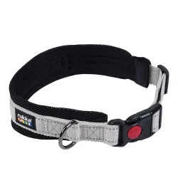 Rukka® Bliss Eco Halsband, grau - Grösse L: 55 - 65 cm Halsumfang, 30 mm breit