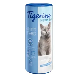 Tigerino Refresher Naturton-Deodorant für Katzenstreu ? 3 Duftvarianten - Baumwollblütenduft 2 x 700 g