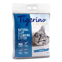 Sparpaket Tigerino Premium Katzenstreu 2 x 12 kg - Sensitive (parfümfrei)