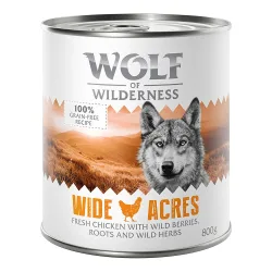 Sparpaket Wolf of Wilderness Adult 24 x 800 g - Wide Acres - Huhn