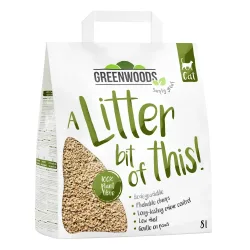 Greenwoods klumpende Katzenstreu aus Pflanzenfasern - Sparpaket: 2 x 30 l (ca. 25,8 kg)