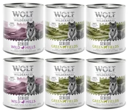 Wolf of Wilderness Senior - Duo-Protein 6 x 800 g - Mix (4x Lamm & Huhn / 2x Ente & Kalb)