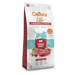 Calibra Life Junior Small & Medium Breed mit frischem Rind - Sparpaket: 2 x 12 kg