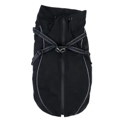 TIAKI Hundemantel Harness Arkon, schwarz - ca. 30 cm Rückenlänge