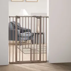 Savic Dog Barrier Treppenschutz mit Katzenklappe - Höhe 107 cm, 7 cm Verlängerung