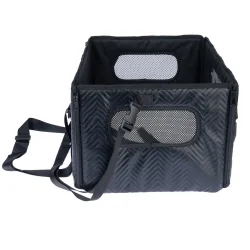 Nomad Tales Autositz für Hunde, ebony - L 47,5 x B 38 x H 27,5 cm