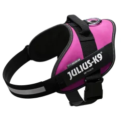 Julius-K9 IDC Powergeschirr, dunkelpink - Grösse L: Brustumfang 63 - 85 cm