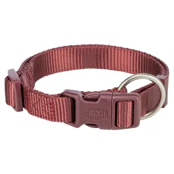 Trixie Premium Halsband, sangria - Grösse XS - S: 22 - 35 cm Halsumfang, 10 mm breit