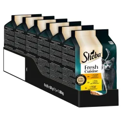 Sparpaket Sheba Fresh Cuisine Taste of Rome 36 x 50 g - Truthahn, Huhn & Geflügel in Sauce