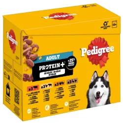 Pedigree Adult Frischebeutel Protein Plus in Gelee - Sparpaket: 48 x 85 g (4 Varietäten)