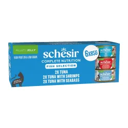 Sparpaket Schesir Complete Nutrition Filet in Gelee 24 x 85 g - Mixpaket (3 Sorten)