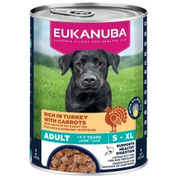 Eukanuba Adult Reich an Pute mit Karotten - Sparpaket: 48 x 400 g
