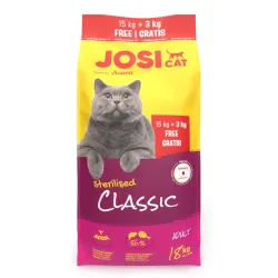 JosiCat Sterilised Classic Lachs - 15 + 3 kg gratis!