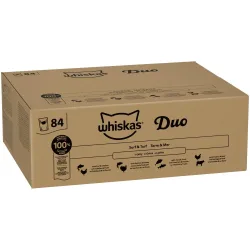 Whiskas 1+ Adult Beutel 84 x 85 g - Surf and Turf Duo in Gelee