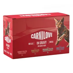 Carnilove Cat Pouch 12 x 85 g - Mixpaket in Sosse (4 Sorten)