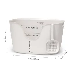 Catit Loo Katzentoilette mit Streulöffel - weiss