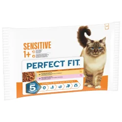 Perfect Fit Sensitive 1+ - Sparpaket: Huhn & Lachs (52 x 85 g)