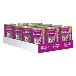 Whiskas 1+ Dosen 24 x 400 g - mit Geflügel in Sauce