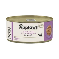 Sparpaket Applaws in Brühe 24 x 70 g - Makrele & Sardinen