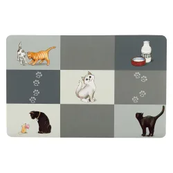Trixie Patchwork Cat Napfunterlage - L 44 × B 28 cm