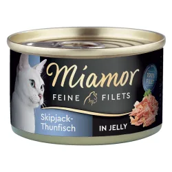 Miamor Feine Filets 1 x 100 g - Skipjack Thunfisch in Jelly