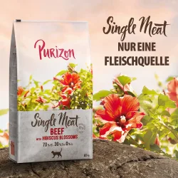 Purizon Single Meat Rind mit Hibiskusblüten - 2,5 kg