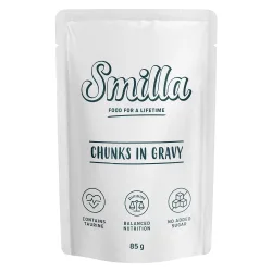 Smilla Frischebeutel Senior Sterilised Häppchen in Sauce mit Gemüse - Rind und Karotten (12 x 85 g)