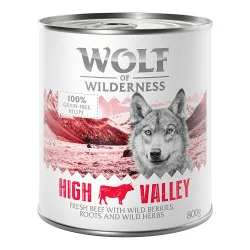 Wolf of Wilderness Adult - Single Protein 6 x 800 g  - High Valley - Rind